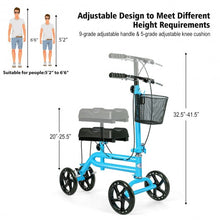 Load image into Gallery viewer, Medical Steerable Knee Walker with Dual Braking System-Blue
