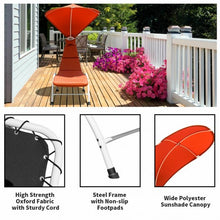 Load image into Gallery viewer, Patio Hanging Swing Hammock Chaise Lounger Chair with Canopy-Orange
