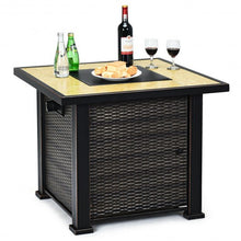 Load image into Gallery viewer, 30&quot; Square Outdoor Fireplace Propane Gas Fire Pit  Table-Golden
