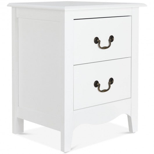 Modern Storage Bedroom End Beside Nightstand with 2 Drawers