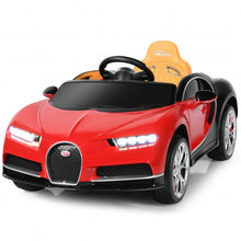 Load image into Gallery viewer, 12V Licensed Bugatti Chiron Kids Ride on Car with Storage Box and MP3-Red
