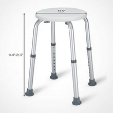 Load image into Gallery viewer, 8 Height Adjustable Non-Slip Bath Shower Stool
