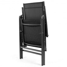 Load image into Gallery viewer, Set of 2 Adjustable Portable Patio Folding Dining Chair Recliner -Black
