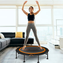 Load image into Gallery viewer, 47&quot; Folding Trampoline Fitness Exercise Rebound with Safety Pad Kids and Adults-Orange

