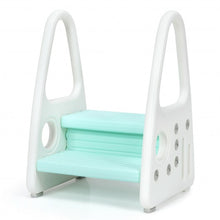 Load image into Gallery viewer, Kids Step Stool Learning Helper w/Armrest for Kitchen Toilet Potty Training-Blue
