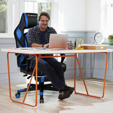 Load image into Gallery viewer, Massage Gaming Chair with Footrest and Lumbar Support
