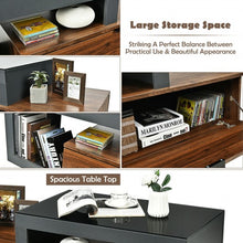 Load image into Gallery viewer, Modern Chic Glass Top Cocktail Coffee Table with Storage Cabinet
