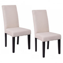Load image into Gallery viewer, Set of 2 Fabric Upholstered Armless Dining Chairs-Beige

