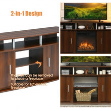Load image into Gallery viewer, 63&quot; TV Entertainment Console Center with 2 Cabinets-Walnut
