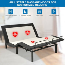 Load image into Gallery viewer, Queen Size Adjustable Bed Base Electric Bed Frame with Massage Modes
