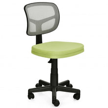 Load image into Gallery viewer, Armless Computer Chair w/ Height Adjustment &amp; Breathable Mesh for Home Office-GN
