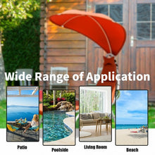Load image into Gallery viewer, Patio Hanging Swing Hammock Chaise Lounger Chair with Canopy-Orange
