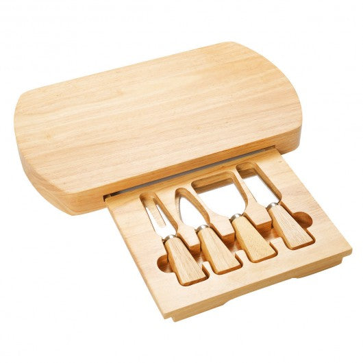 5 pcs Wood Cheese Board Knife Set
