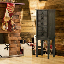 Load image into Gallery viewer, Standing Jewelry Cabinet Armoire with Makeup Mirror
