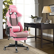 Load image into Gallery viewer, Pink High Back Gaming Racing Chair with Lumbar Support

