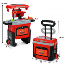 Load image into Gallery viewer, 2 in 1 Travel Suitcase Toy Tool Set with Height Adjustment
