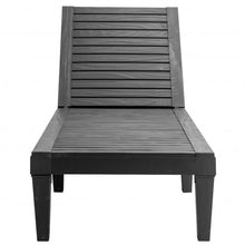 Load image into Gallery viewer, Outdoor Recliner Chair with 5-Position Adjustable Backrest-Black
