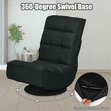 Load image into Gallery viewer, 5-Position Folding Floor Gaming Chair-Black
