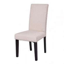 Load image into Gallery viewer, Set of 2 Fabric Upholstered Armless Dining Chairs-Beige
