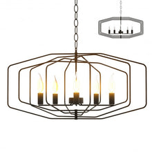 Load image into Gallery viewer, 28&quot; Folding Rotatable Chandelier 5 Lights Metal Ceiling Lamp
