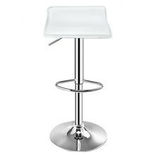 Load image into Gallery viewer, Set of 2 Adjustable PU Leather Backless Bar Stools-White
