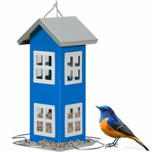 Load image into Gallery viewer, Outdoor Garden Yard  Wild Bird Feeder Weatherproof House-Blue
