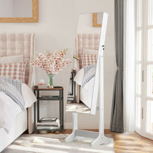 Load image into Gallery viewer, Jewelry Cabinet Armoire Lockable Standing Storage Organizer-White
