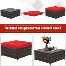 Load image into Gallery viewer, 5 Pcs Patio Cushioned Rattan Furniture Set-Red
