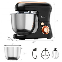 Load image into Gallery viewer, 5.3 Qt Stand Kitchen Food Mixer 6 Speed with Dough Hook Beater-Black
