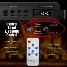 Load image into Gallery viewer, 18&quot; Electric Fireplace Insert Freestanding and Recessed Heater Log Flame Remote
