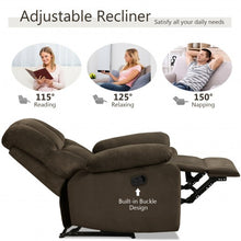 Load image into Gallery viewer, Recliner Chair Single Sofa Lounger Home Theater Seating with Footrest-Brown
