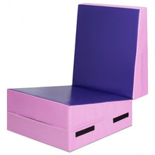 Load image into Gallery viewer, Incline Gymnastic Pad Folding Wedge Ramp Gym Fitness Exercise Sport Tumbling Mat
