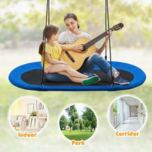 Load image into Gallery viewer, 60&quot; Saucer Surf Outdoor Adjustable Swing Set-Blue+Black
