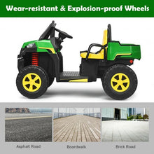 Load image into Gallery viewer, 12V Battery Powered Kids Ride On Dumpbed Truck RC-Green
