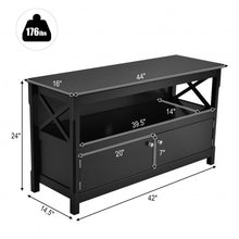Load image into Gallery viewer, 44&quot; Wooden Storage Cabinet TV Stand-Black
