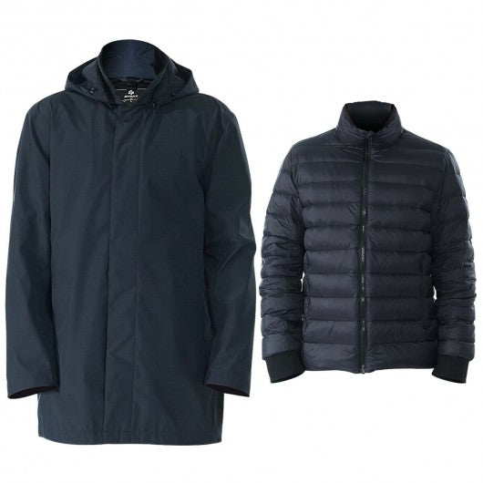 Men's�Interchange�3�in�1�Waterproof Detachable Ski�Jacket-Black-XL