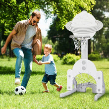 Load image into Gallery viewer, 3 in 1 Kids Basketball Hoop Set with Balls-White
