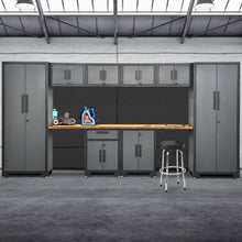 Load image into Gallery viewer, 10 pcs Garage Storage Cabinet Set with Bamboo Worktop
