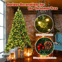 Load image into Gallery viewer, 7.5Ft Pre-lit Hinged Christmas Tree with 550 LED Lights
