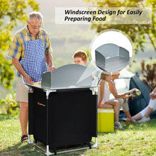 Load image into Gallery viewer, Portable Outdoor Camping Cooking Table with Storage Organizer
