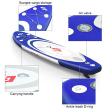 Load image into Gallery viewer, 11&#39; Adjustable Inflatable Stand up Paddle SUP Surfboard with Bag
