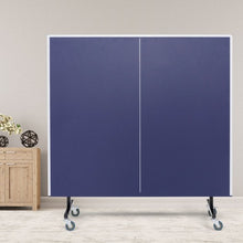 Load image into Gallery viewer, Removable Foldable Net Table Tennis Table with Locking Casters
