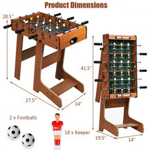 Load image into Gallery viewer, 27" Indoor Folding Christmas Gift Foosball Table
