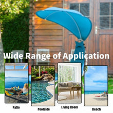 Load image into Gallery viewer, Patio Hanging Swing Hammock Chaise Lounger Chair with Canopy-Blue
