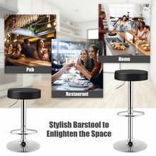 Load image into Gallery viewer, Adjustable Swivel Set of 2 Round Bar Stool  Pub Chair-Black
