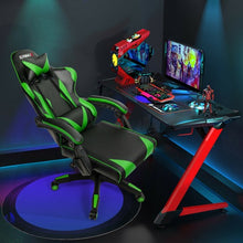 Load image into Gallery viewer, Gaming Chair Reclining Swivel with Massage Lumbar Support -Green
