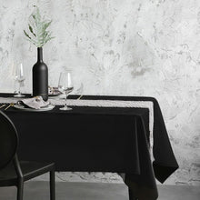 Load image into Gallery viewer, 10 pcs 90&quot; x 156&quot; Rectangle Polyester Tablecloth-Black
