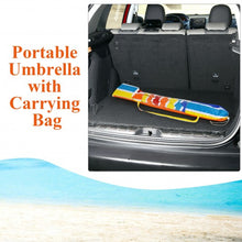 Load image into Gallery viewer, 7.2 FT Portable Outdoor Beach Umbrella with Sand Anchor and Tilt Mechanism for  Poolside and Garden-Multicolor
