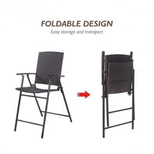 Load image into Gallery viewer, 4 pcs Rattan Wicker Folding Chairs
