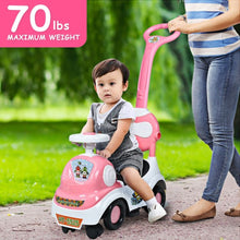 Load image into Gallery viewer, 3-in-1 Ride On Push Car with Music Box &amp; Horn-Pink
